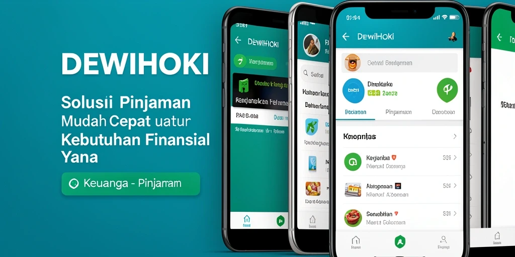 Antarmuka aplikasi DEWIHOKI yang mudah digunakan untuk pinjaman.
