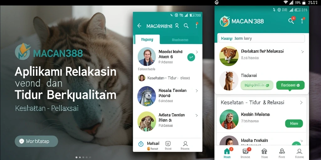 Tampilan antarmuka pengguna MACAN388 yang intuitif untuk tidur dan relaksasi.