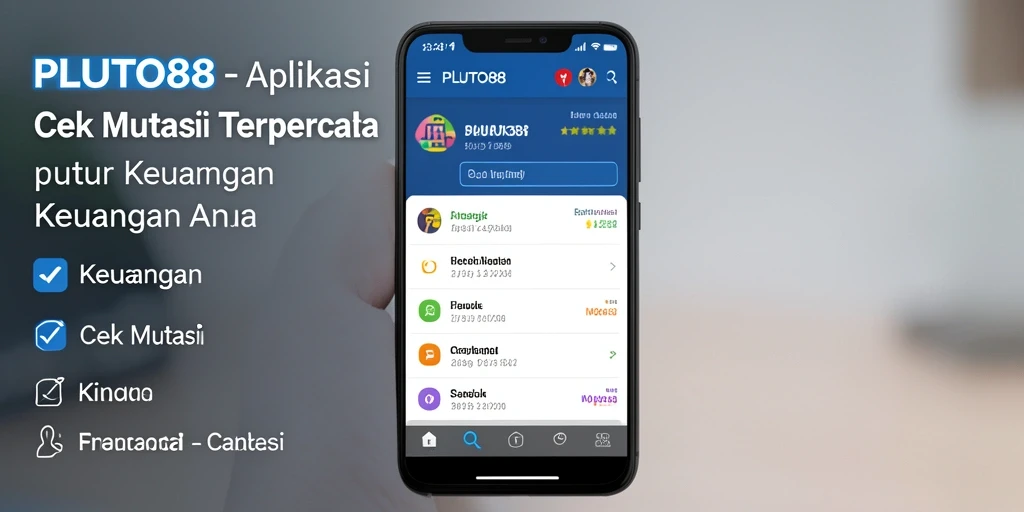Antarmuka aplikasi PLUTO88 yang menampilkan fungsi Cek Mutasi yang mudah digunakan.