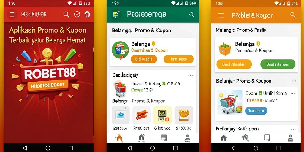 Antarmuka aplikasi PROBET88 menunjukkan kupon promo menarik.